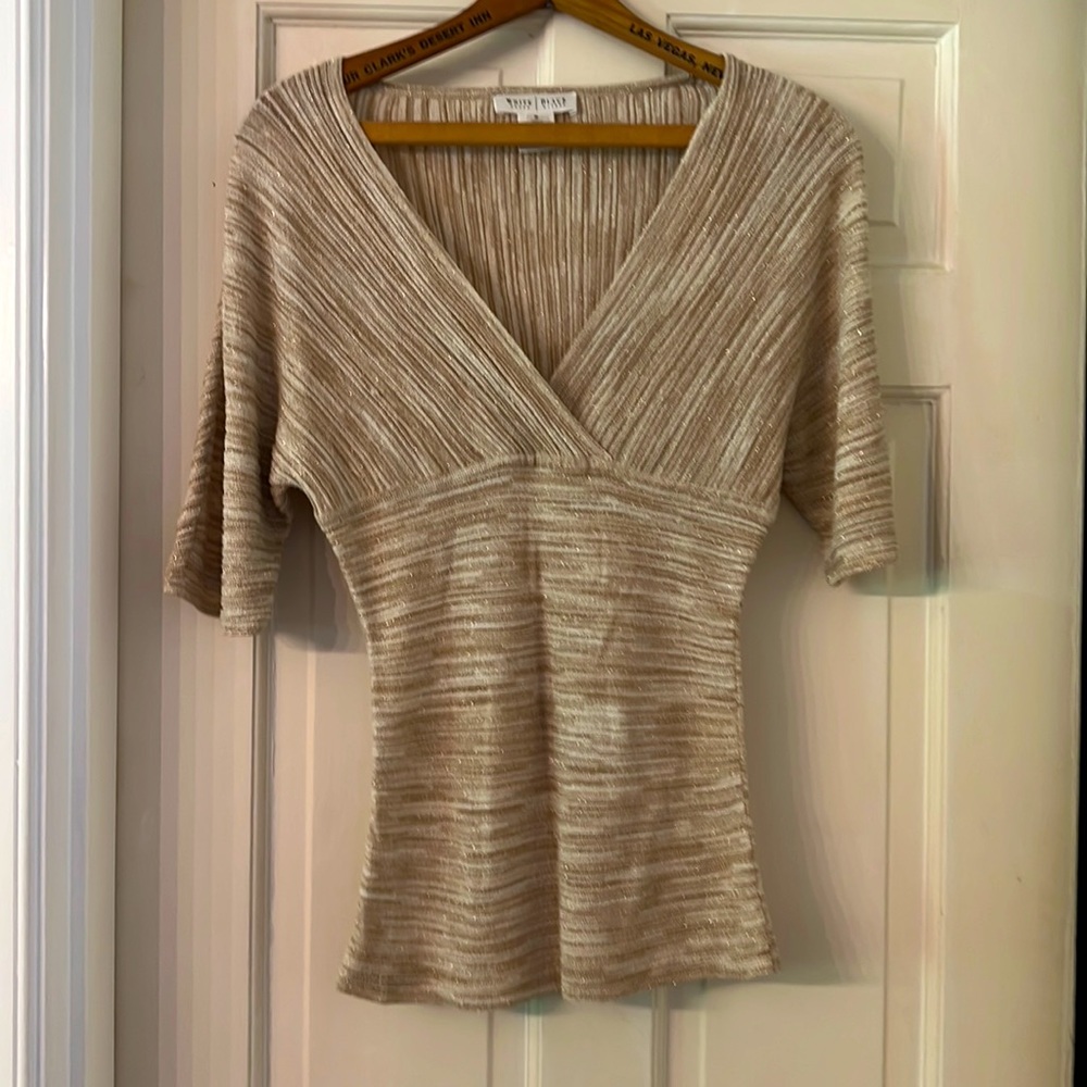 White House Black Market Gold Sparkle - Size M